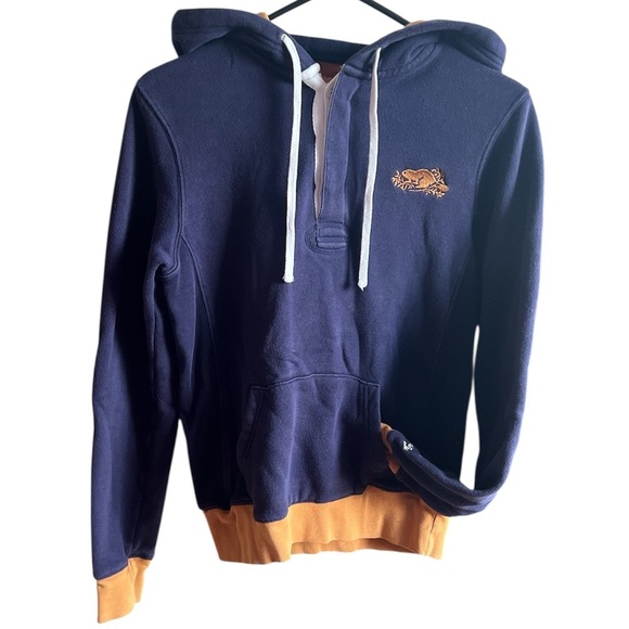 🔥 Roots Small Navy Blue & Orange Top w/ Buttons – Great Used Condition! - Picture 1 of 5